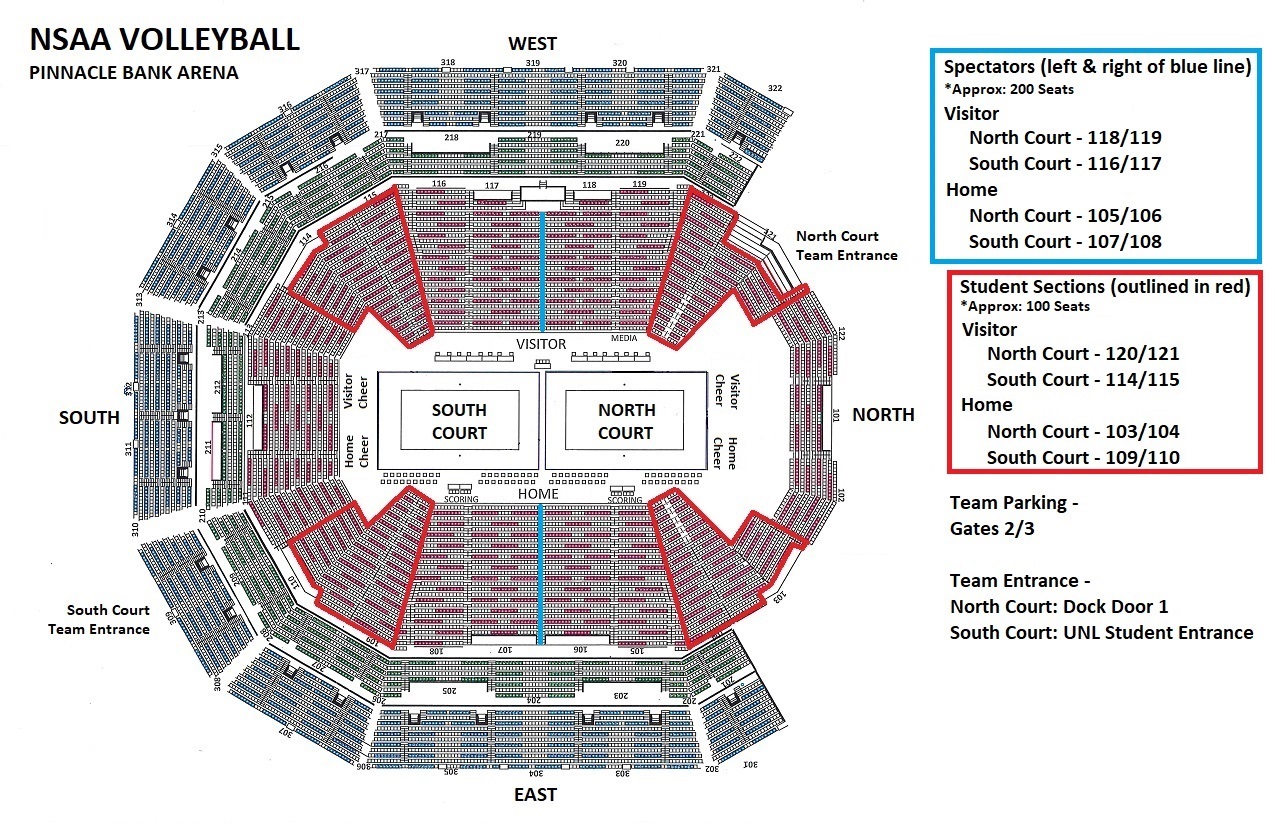 Pinnacle Bank Arena Seating Chart With Seat Numbers Matttroy